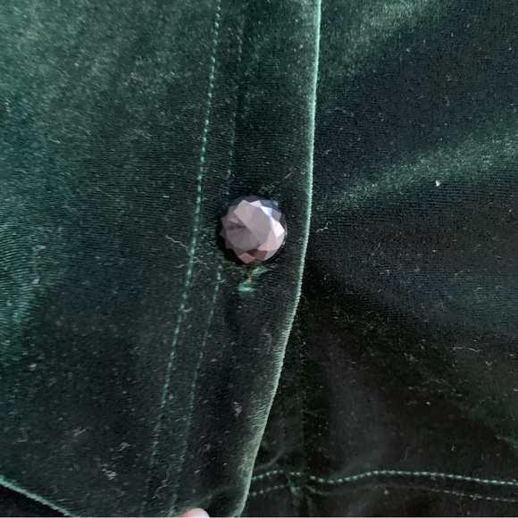 Green Velour Cardigan - Picture 3 of 7